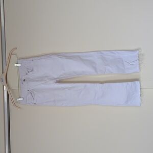Zara white cropped jeans